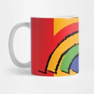 Four Colored Rainbow and Stripes Mug